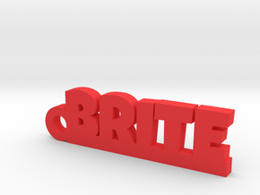 BRITE Keychain Lucky in Natural Brass