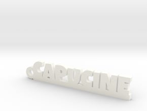 CAPUCINE Keychain Lucky in White Processed Versatile Plastic