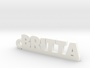 BRITTA Keychain Lucky in White Processed Versatile Plastic