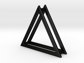 Wire ::: Triangle Pendant ::: v.01 in Matte Black Steel