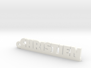 CHRISTIEN Keychain Lucky in White Processed Versatile Plastic
