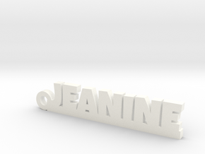 JEANINE Keychain Lucky in White Processed Versatile Plastic