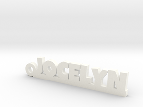 JOCELYN Keychain Lucky in White Processed Versatile Plastic