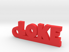 LOKE Keychain Lucky in Red Processed Versatile Plastic