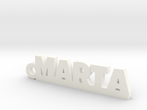 MARTA Keychain Lucky in White Processed Versatile Plastic