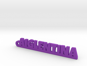 AIGLENTINA Keychain Lucky in Purple Processed Versatile Plastic