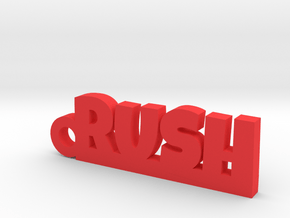 RUSH Keychain Lucky in Red Processed Versatile Plastic
