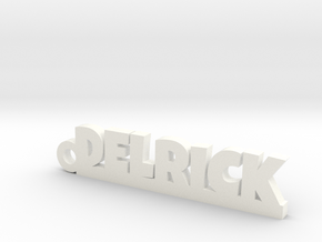 DELRICK Keychain Lucky in White Processed Versatile Plastic