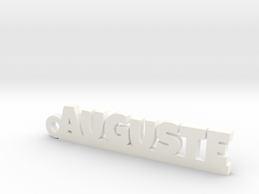 AUGUSTE Keychain Lucky in Polished Bronzed Silver Steel