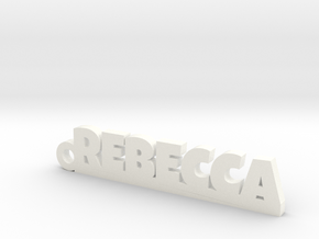 REBECCA Keychain Lucky in White Processed Versatile Plastic