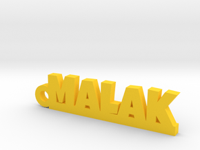 MALAK Keychain Lucky in Polished Bronzed Silver Steel
