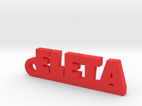 ELETA Keychain Lucky in Red Processed Versatile Plastic
