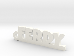 FERDY Keychain Lucky in Natural Silver