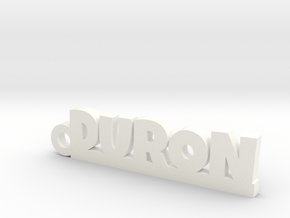 DURON Keychain Lucky in White Processed Versatile Plastic