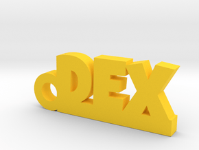 DEX Keychain Lucky in Yellow Processed Versatile Plastic