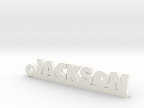 JACKSON Keychain Lucky in White Processed Versatile Plastic