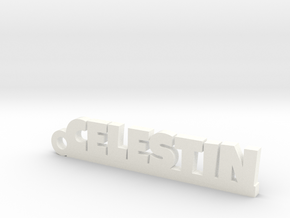 CELESTIN Keychain Lucky in White Processed Versatile Plastic