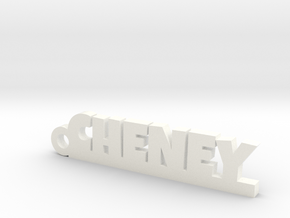 CHENEY Keychain Lucky in White Processed Versatile Plastic