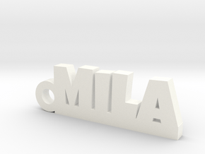 MILA Keychain Lucky in White Processed Versatile Plastic