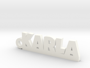 KARLA Keychain Lucky in White Processed Versatile Plastic