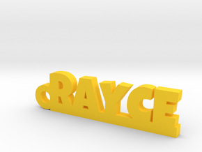 RAYCE Keychain Lucky in Yellow Processed Versatile Plastic