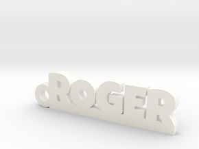 ROGER Keychain Lucky in White Processed Versatile Plastic