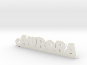 AURORA Keychain Lucky in White Processed Versatile Plastic