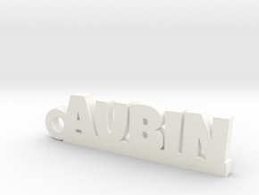 AUBIN Keychain Lucky in White Processed Versatile Plastic