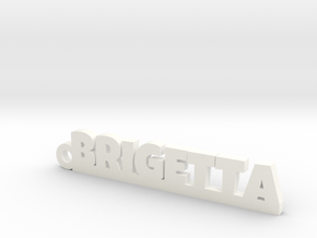 BRIGETTA Keychain Lucky in White Processed Versatile Plastic