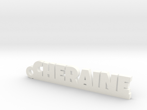 CHERAINE Keychain Lucky in White Processed Versatile Plastic