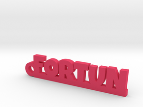 FORTUN Keychain Lucky in Pink Processed Versatile Plastic
