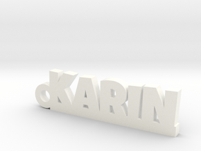 KARIN Keychain Lucky in Polished Bronzed Silver Steel