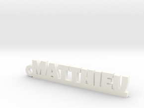 MATTHIEU Keychain Lucky in White Processed Versatile Plastic