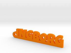INGBORG Keychain Lucky in Orange Processed Versatile Plastic
