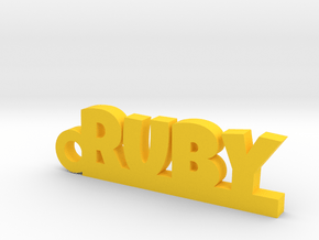 RUBY Keychain Lucky in Yellow Processed Versatile Plastic