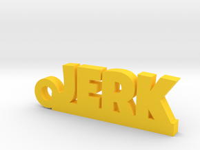 JERK Keychain Lucky in Yellow Processed Versatile Plastic