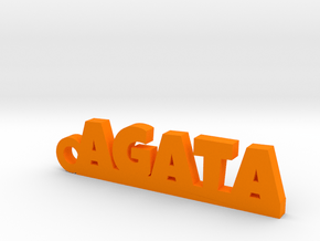 AGATA Keychain Lucky in Orange Processed Versatile Plastic