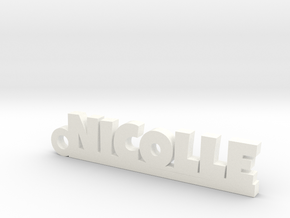 NICOLLE Keychain Lucky in White Processed Versatile Plastic