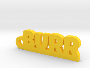 BURR Keychain Lucky in Yellow Processed Versatile Plastic