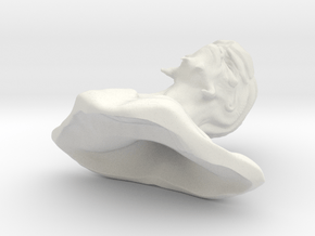 Alien head in 1:6 scale hollow inside in White Natural Versatile Plastic