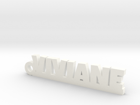 VIVIANE Keychain Lucky in White Processed Versatile Plastic