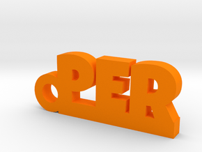 PER Keychain Lucky in Orange Processed Versatile Plastic