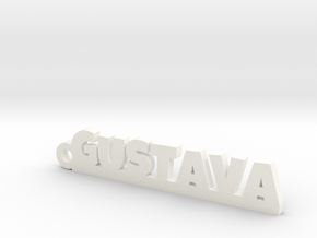 GUSTAVA Keychain Lucky in White Processed Versatile Plastic