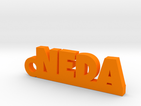 NEDA Keychain Lucky in Orange Processed Versatile Plastic