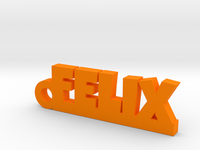 FELIX Keychain Lucky in Orange Processed Versatile Plastic