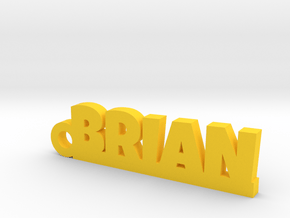 BRIAN Keychain Lucky in Yellow Processed Versatile Plastic