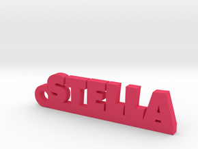 STELLA Keychain Lucky in Polished Bronzed Silver Steel