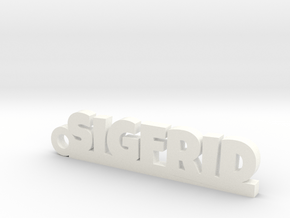 SIGFRID Keychain Lucky in White Processed Versatile Plastic
