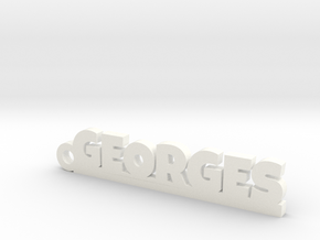 GEORGES Keychain Lucky in Natural Brass