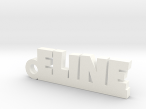 ELINE Keychain Lucky in White Processed Versatile Plastic